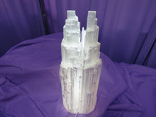 Load image into Gallery viewer, Selenite Twin Tower Lamp