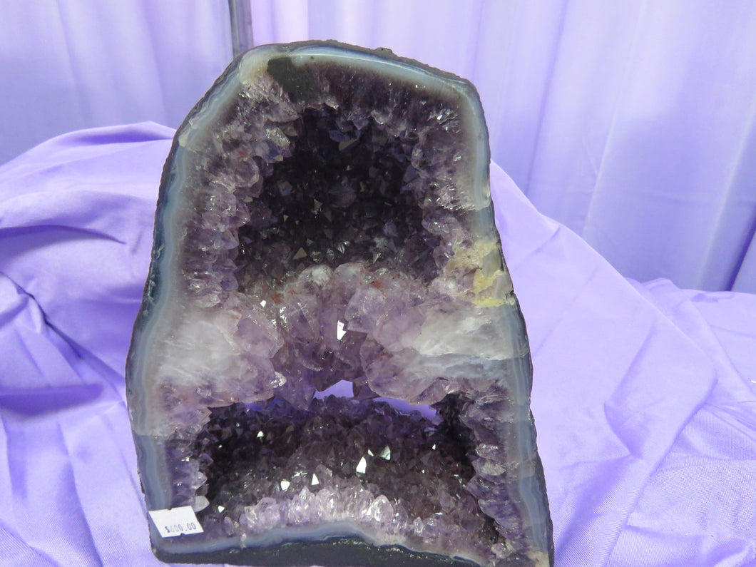 A Quality Open 2-sided Brazilian Amethyst Cathedral